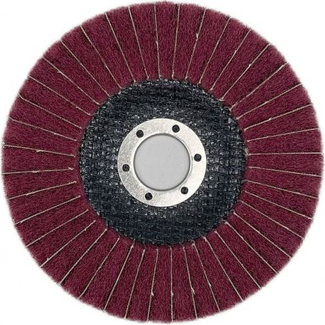 Lot de 5 disques de polissage à lamelles en nylon de 125 mm x 22 mm, grain 240, disque abrasif en fibre abrasive, roues de polissage pour meuleuse (1/4)