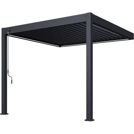 Ombrea – Kit LED pour pergola bioclimatique adossée 3x3M – Éclairage ajustable – Installation rapide – Aluminium inoxydable – Application Tuya Smart (1/4)