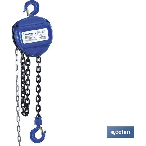 Palan manuel de 3,0 t avec une levée de 6 m et une chaîne robuste de classe 80 (1/4)