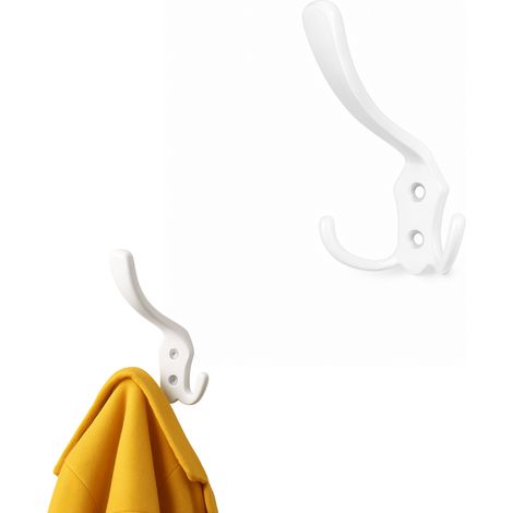 Perchero blanco y sólido para ropa de pared, para armario Oslo grande blanco (1/5)