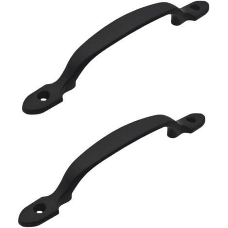 Sollbry 2Pcs Poignee de Meuble,Noir Poignées en Arc D'armoire,Alliage de zinc Cuisine Armoire Porte Poignée pour Cuisines Salles de Bains Commodes (1/5)