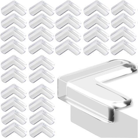 Baby Table Corner Protectors, 6-Piece Set of Transparent Furniture Corner Protectors, Soft and High Resilience, Protects Baby from Sharp Table Corners (L-Shape) (1/5)