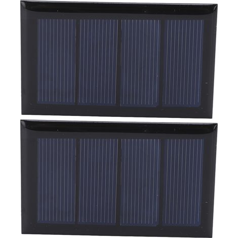 2 mini panneaux solaires 2V 210mA en polysilicium 80x50mm pour projets de bricolage (1/5)