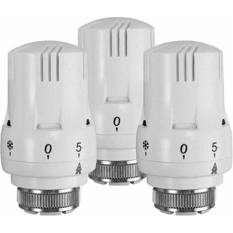 Tête de radiateur thermostatique 3 pièces tête de thermostat de radiateur TRV M 30 x 1,5 tête de remplacement de la vanne de radiateur thermostatique vanne de radiateur système de chauffage contrôle d (1/4)