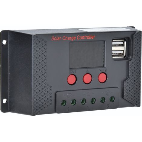 Régulateur de charge solaire 20A 12V/24V pour panneau photovoltaïque, chargeur de batterie lithium, système solaire autonome, contrôleur MPPT, protection intégrée. (1/5)