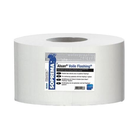 Soprema – Rouleau d'étanchéité souple 50m x 10cm – Renfort pour résines – Adapté aux relevés et pontages de tôle – Installation rapide