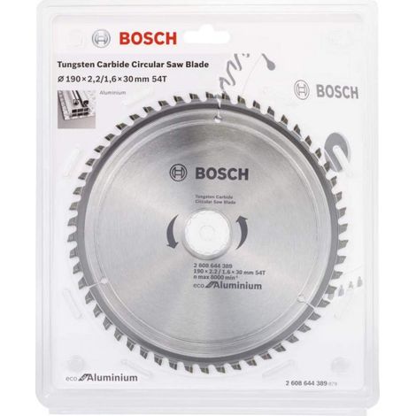 Bosch Kreissägeblatt 190 mm 54 Zähne Aluminium