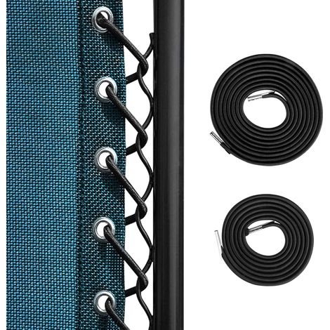 Cables de repuesto universales para silla Zero Gravity (4 cuerdas), herramienta de reparación para tumbona Zero Gravity y silla elástica (negro) - RAPANDA
