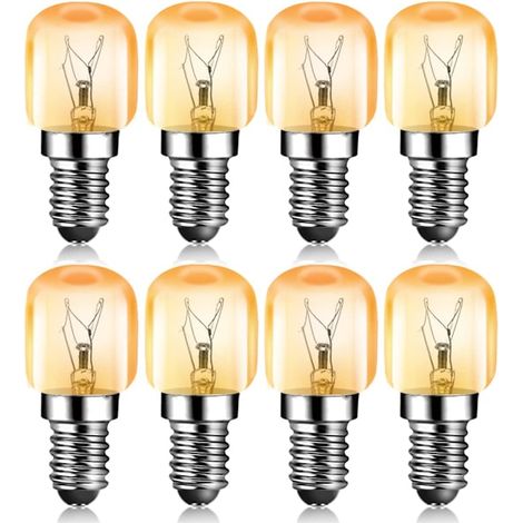 KLVGTIFS PU - Ampoules E14 15 W, 2700 K, 70 lm, petit culot à vis, type pygmée, pour four, lot de 8