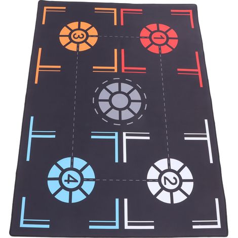 Tapis d'entraînement pour les pieds en basketball, antidérapant, tapis d'entraînement silencieux pour dribbler, équipement sportif épais pour une utilisation à domicile, épaisseur de 3 mm. (1/5)