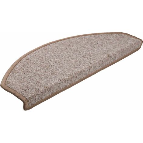 Maison Exclusive - Tappetini per scale 10 pz 65x24x4 cm Marrone chiaro