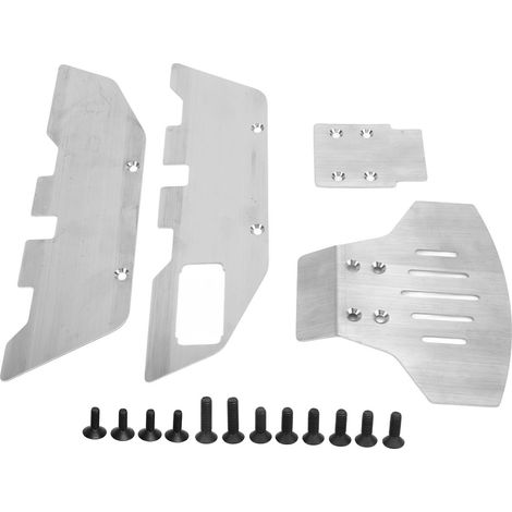 GARRYFIZH Protège-chassis avant/arrière en acier inoxydable pour Traxxas Slash 2WD 1/10, pièce de rechange RC (1/5)