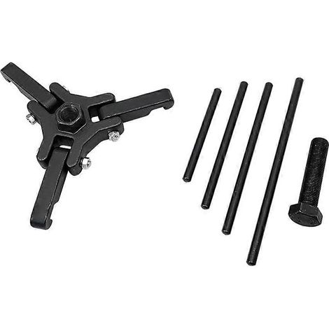 Extracteur de volant moteur et de vilebrequin, outil d'extraction d'amortisseur de vibrations, facile à utiliser, compact et robuste à trois mâchoires, adapté aux voitures à entraînement de 3/8 de pou (1/5)