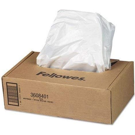 Fellowes Sacchetti in PE per distruggidocumenti fino a 94lt per Automax 300C/500C (conf. 50 pz.)