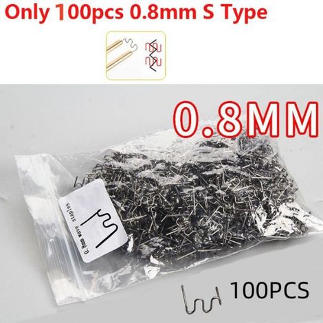 Agrafes à chaud pour pare-chocs de voiture,soudeur en plastique,outils de réparation automobile-100PCS 0.8mm C