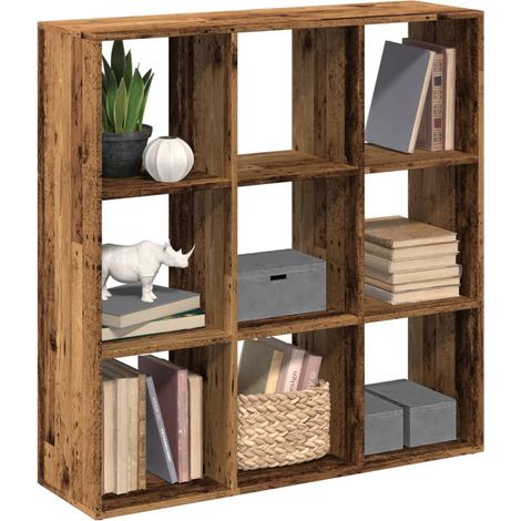 vidaXL Étagère séparatrice de pièce vieux bois 102x29x103,5 cm