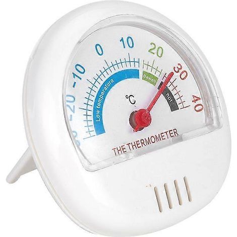 Kühlschrank-Gefrierschrank-Thermometer, großes Zifferblatt (weiß, mechanisch) (1/5)