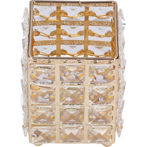 Make-up-Pinselhalter im europäischen Stil, Aufbewahrungsbecher für Badezimmer, Schlafzimmer, Büro, Gold (1/5)