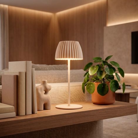 LED Tischlampe Akku LED Tischleuchte Dimmbar Kabellos Touch Aussen/Innen