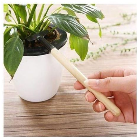 Mini pelle en fer pour plantation de sol meuble, ensemble d'outils de jardinage en trois pièces (1/4)