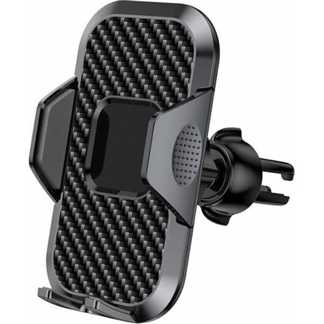 Cool Soporte Móvil Coche, Soporte Teléfono Carbono - Rejillas de Ventilación Salidas de Aire - Doble Seguridad Ante Vibraciones - Universal (Valido para Todos los Modelos) iPhone, Samsung, Xiaomi... (1/2)