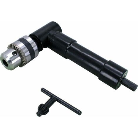 (R) Adattatore per trapano ad angolo retto senza fili di alta qualità con mandrino a chiave da 10 mm di diametro e gambo esagonale da 8 mm, accessorio per elettroutensili (1/5)