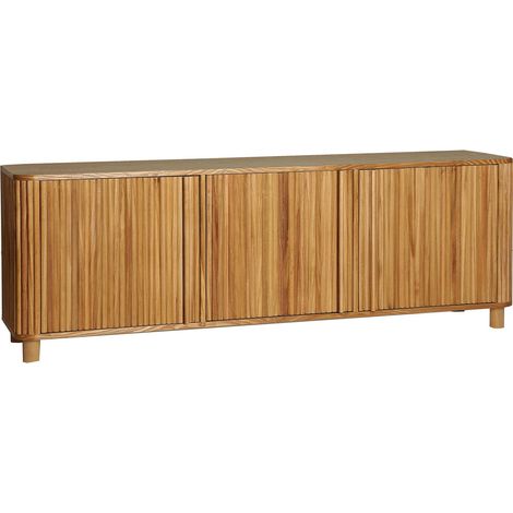 Meuble TV style nordique en bois clair finition épurée - Bois naturel clair (1/5)