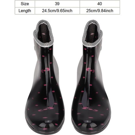 Bottes de Pluie PVC Imperméables Antidérapantes Taille 40 (1/5)