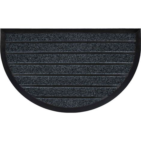 Tapis d'Entrée Demi-Lune "Marco" 45x75cm Gris (1/2)
