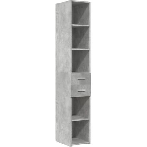 Credenza buffet cassettiera mobile contenitore organizer cucina soggiorno soggiorno alto 30 x 42,5 x 185 cm derivati del legno grigio 020034237