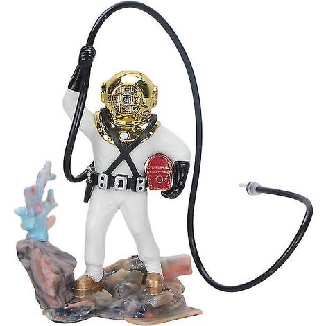 Sculpture de plongeur pour aquarium (1 pièce) (1/3)