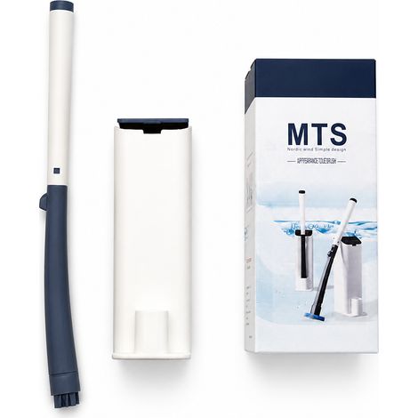 Brosse WC à Têtes Éponge Jetables avec Support et 8 Têtes de Rechange (1/5)