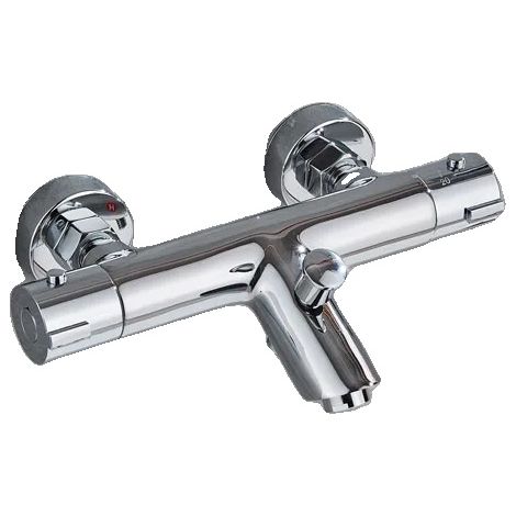Robinet mélangeur, vanne de mélange pour lavabo de douche de salle de bain en chrome, TypeE (1/2)