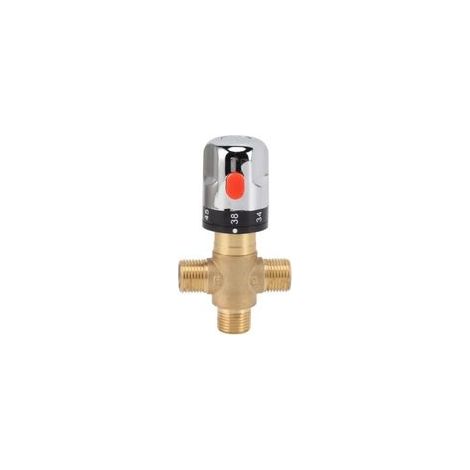Mitigeur thermostatique de douche en laiton, mitigeur de douche, vanne de contrle de la température de l'eau chaude et froide pour bassin de salle de bains (1/5)