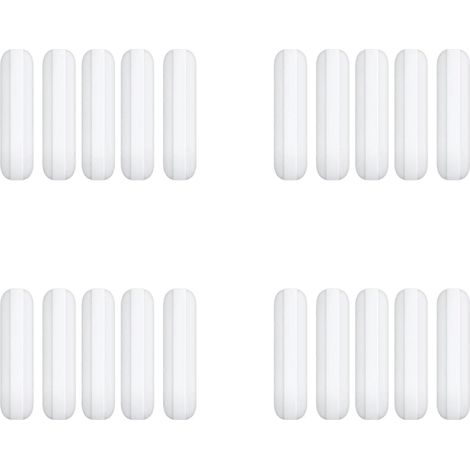 Packung mit 20 PTFE-Magnetrührern, 25 mm (1 Zoll), weiß, für den Laborgebrauch. (1/5)