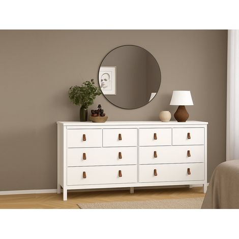 Dmora - Credenza Marielle, Buffet da soggiorno, Madia da salotto, Dispensa da cucina, 160x38 h80 cm, Bianco (1/5)