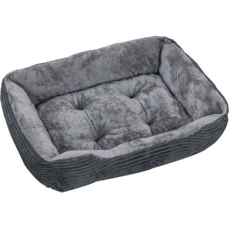 Super weiches Hundebett grau 50x38x15cm Hundebett (1/4)