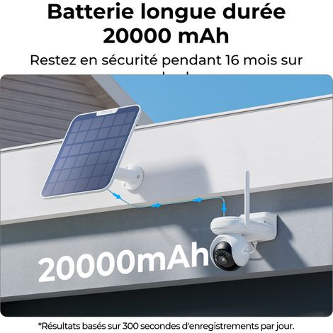 Reolink – Caméra de surveillance 4K ColorX avec panneau solaire – Vision nocturne – Panoramique 355° et inclinaison 90° – Wi-Fi 6 – Détection intelligente — vue 4