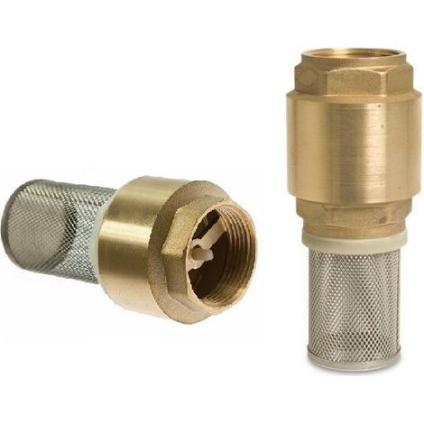 Messing Fußventil Rückschlagventil mit Saugkorb 1/2" Filterkorb Pumpen