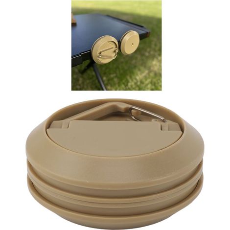 Crochet Magnétique de Camping, Forte Adhérence, Hooks Magnétique pour Tentes, Lanternes LED, Cordages, Matériaux ABS et Magnet, Dimensions 7x7x3cm, Capacité 5kg, Poids 96g, 1 Pièce, Khaki (1/5)