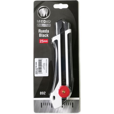 Medid coltello cutter taglierino professionale 25mm rueda black