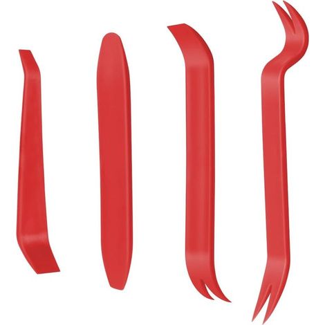 4Pcs Outil Demontage Garniture Voiture, Outils Plastique Dur, Professionnel Voiture Démontage Installation Outil Kit pour Voiture Radio Audio, Tableau de Bord, Installateur Pry Outil (1/5)