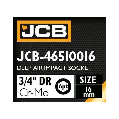 Adaptador de impacto profundo 3/4" 16mm (hexagonal de 6 caras)