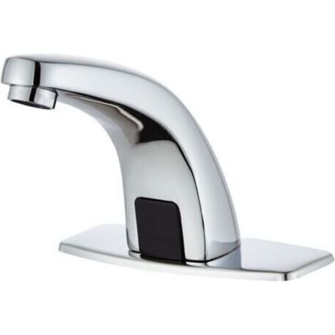 Robinet de lave-mains automatique sans contact – Capteur de courant continu – Finition chrome – Économie d'eau (1/5)