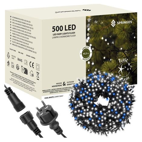 LED-Lichterkette 500 bunte Dioden 41,5 Stromversorgung für Außenbereich (1/5)
