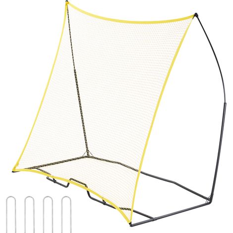 VEVOR Entrenador de Fútbol Portátil, Hierro y Poliester, Pared de Rebote de Fútbol Deportivo con Bolsa Portátil, Perfecto para Entrenamiento en Solitario en Equipo, Pases, Voleas, 25,4 x 25,4 mm