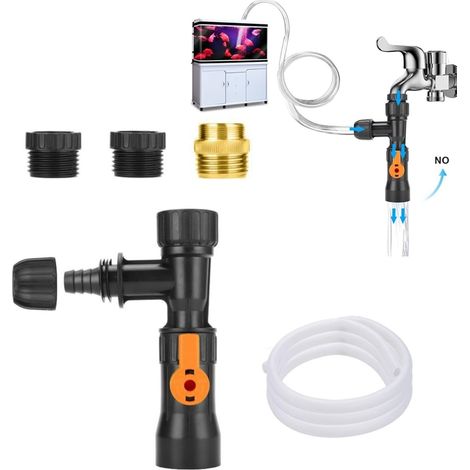 Cambiador de agua para acuario, manguera de 3 m y 12 mm de diámetro, sistema silencioso de limpieza de grava, control de flujo conectado para vaciado y llenado fáciles, herramienta para cambiar el agu (1/5)