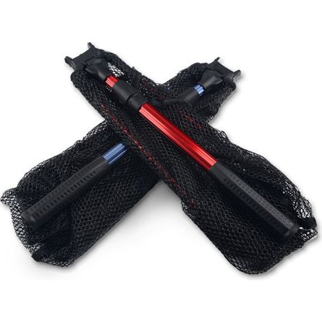Epuisette de Pêche Pliable Téléscopique Filet Triangulaire Poisson Pêche Etang Piscine Bassin rouge (1/3)