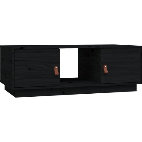 Maison Exclusive - Couchtisch Schwarz 100x50x35 cm Massivholz Kie