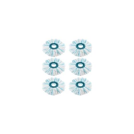 Confezione da 10 testine di ricambio per mocio a disco Leifheit Clean Twist/Clean Twist Disc Mop Ergo, mocio in microfibra per tutti i pavimenti, mocio a doppia fibra in grado di assorbire efficacemen (1/4)